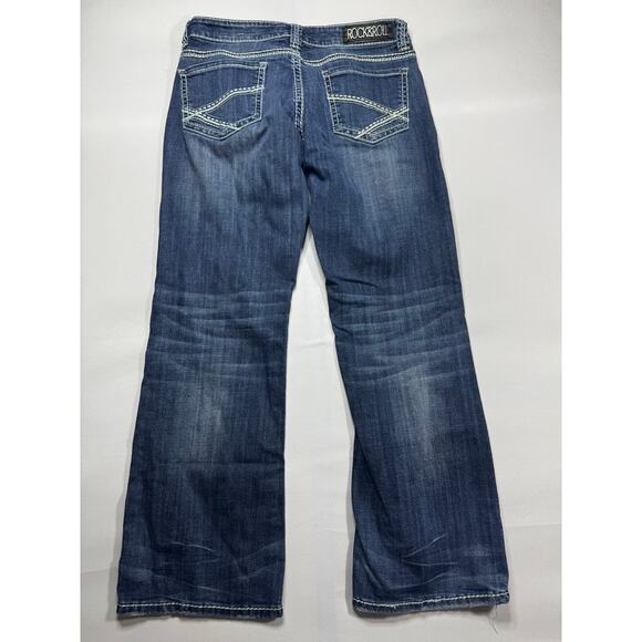 Rock & Roll Cowgirl Women's Relaxed Fit Riding Denim Jeans - Size 29x32 (32x30) - Picture 2 of 6